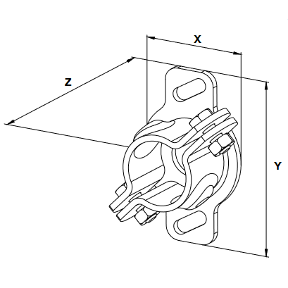 Padas sieninis 60 90480043 M10x25 1