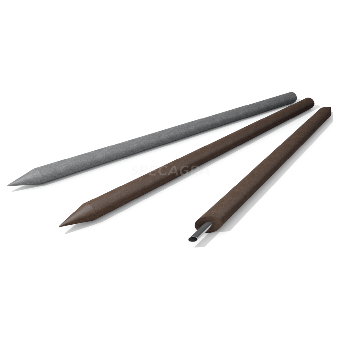 Perdirbto plastiko kuolai su metaline šerdimi 80mm/200cm 3000193