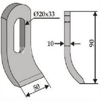 Peiliukas smulk. 10x90x50 20x23 Ducker Peiliukas smulk. 10x90x50 20x23 Ducker