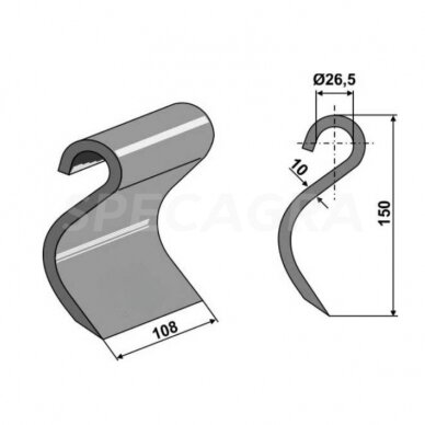 Peilis žoliapjovei MULAG GSK160 1