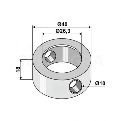 Peilių tvirtinimo įvorė 162957 žoliapj.MULAG GSK160 1 Peilių tvirtinimo įvorė 162957 žoliapj.MULAG GSK160 1