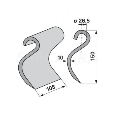 Peiliukas kat.Nr.142385 pjovimo galvutei MK1200,GSK160 Peiliukas kat.Nr.142385 pjovimo galvutei MK1200,GSK160