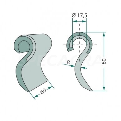 Peiliukas kat.Nr173679 pjovimo galvutei RMK1200 1 Peiliukas kat.Nr173679 pjovimo galvutei RMK1200 1
