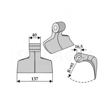 Peiliukas kat.nr.276N-03080100 žoliapjovei PRONAR BBK-180M Peiliukas kat.nr.276N-03080100 žoliapjovei PRONAR BBK-180M