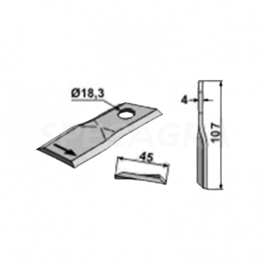 Peiliukas Kuhn 559,032,10 K 107x45x4 1 Peiliukas Kuhn 559,032,10 K 107x45x4 1