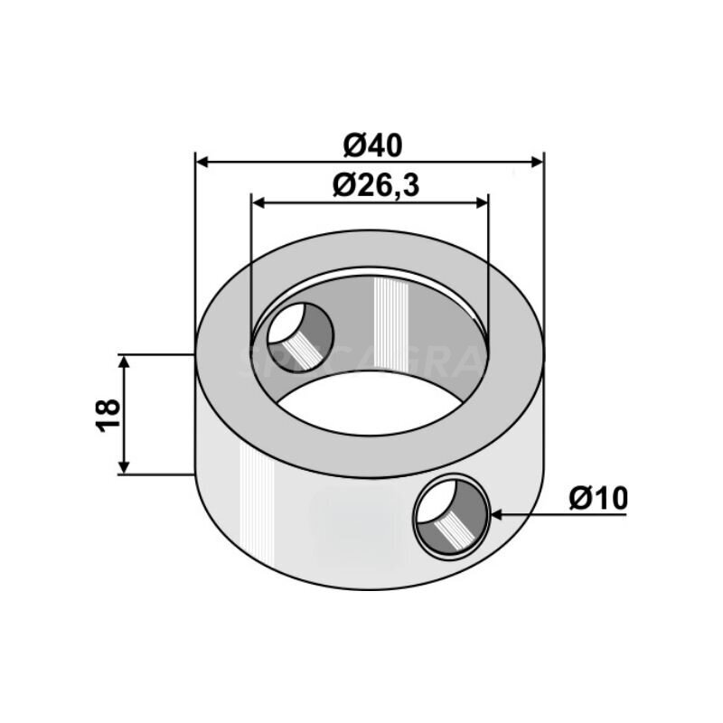 Peilių tvirtinimo įvorė 162957 žoliapj.MULAG GSK160 1