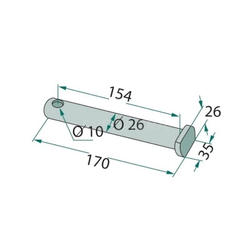 Peilių tvirtinimo pirštas 162960 žoliapj.MULAG GSK160 1