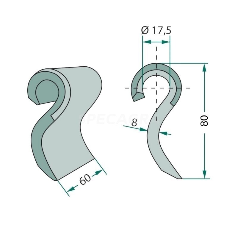 Peiliukas kat.Nr173679 pjovimo galvutei RMK1200 1 Peiliukas kat.Nr173679 pjovimo galvutei RMK1200 1