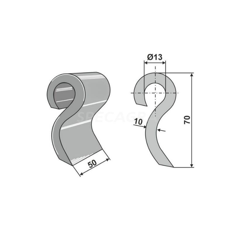 Peiliukas žoliapjovei RSM13 DUCKER kat.nr.94500901