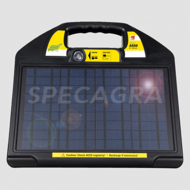 Piemuo elektrinis Trapper AS50 su saulės baterija 12/230v 0,65/0,5J 1 Piemuo elektrinis Trapper AS50 su saulės baterija 12/230v 0,65/0,5J 1