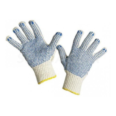 Tekstilinės pirštinės 369/11 su PVC taškeliais iš abiejų pusių Tekstilinės pirštinės 369/11 su PVC taškeliais iš abiejų pusių