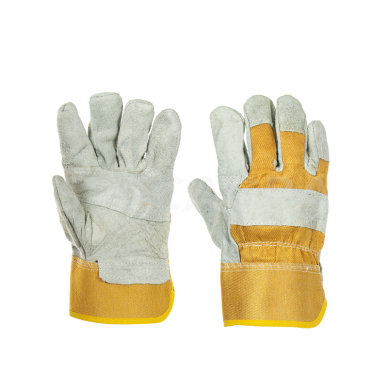 Pirštinės kiaulės odos juodos/geltonos 10,5 114196 Pirštinės kiaulės odos juodos/geltonos 10,5 114196