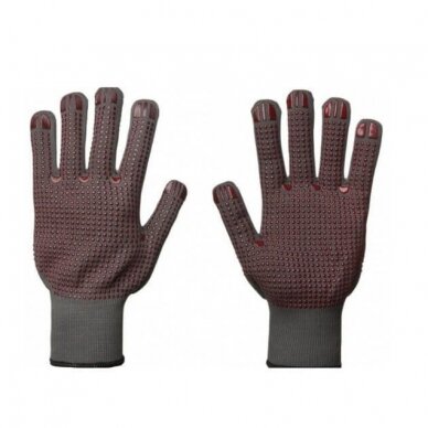 Pirštinės nailoninės apl.delnu pilkai,8d. Pirštinės nailoninės apl.delnu pilkai,8d.