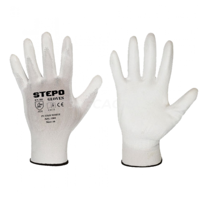 Pirštinės aplietos PU-EKO White