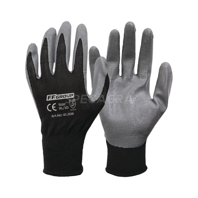 Pirštinės padengtos nitrilu 10" 11" pilkos 41208