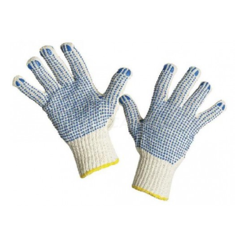 Tekstilinės pirštinės 369/11 su PVC taškeliais iš abiejų pusių Tekstilinės pirštinės 369/11 su PVC taškeliais iš abiejų pusių