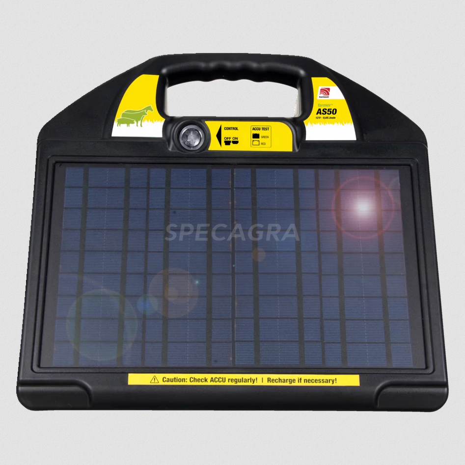 Piemuo elektrinis Trapper AS50 su saulės baterija 12/230v 0,65/0,5J 1 Piemuo elektrinis Trapper AS50 su saulės baterija 12/230v 0,65/0,5J 1