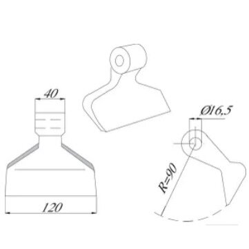 Plaktukas RM8 mulčerio 18063-RM-8 Plaktukas RM8 mulčerio 18063-RM-8