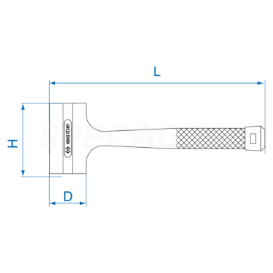 Plaktukas Dead-Blow guminis 585g King Tony 2 Plaktukas Dead-Blow guminis 585g King Tony 2