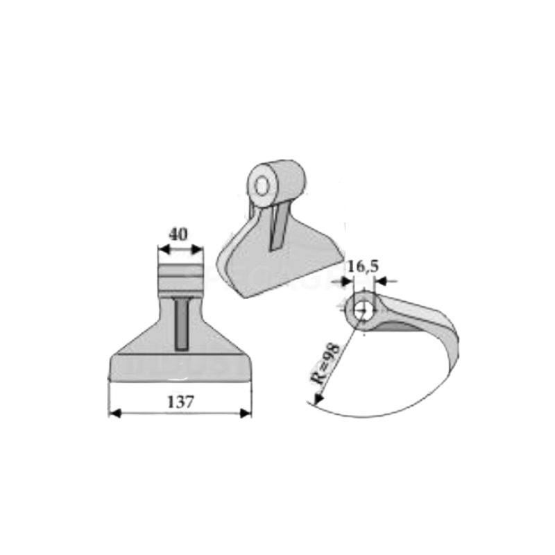 Plaktukas 63-RM-30 46888 Ø16,5 L-137 1 Plaktukas 63-RM-30 46888 Ø16,5 L-137 1