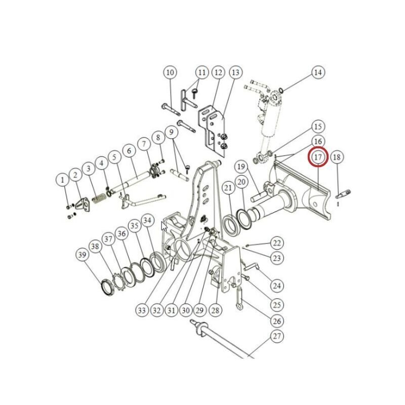 Plūgo vartymo ašis 1153/97-100/0