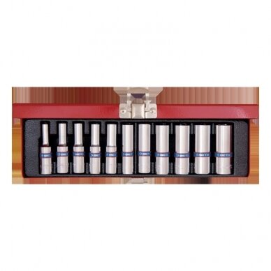 Prailgintų Antgalių rinkinys King Tony 1/4 4-13mm (11vnt) 2