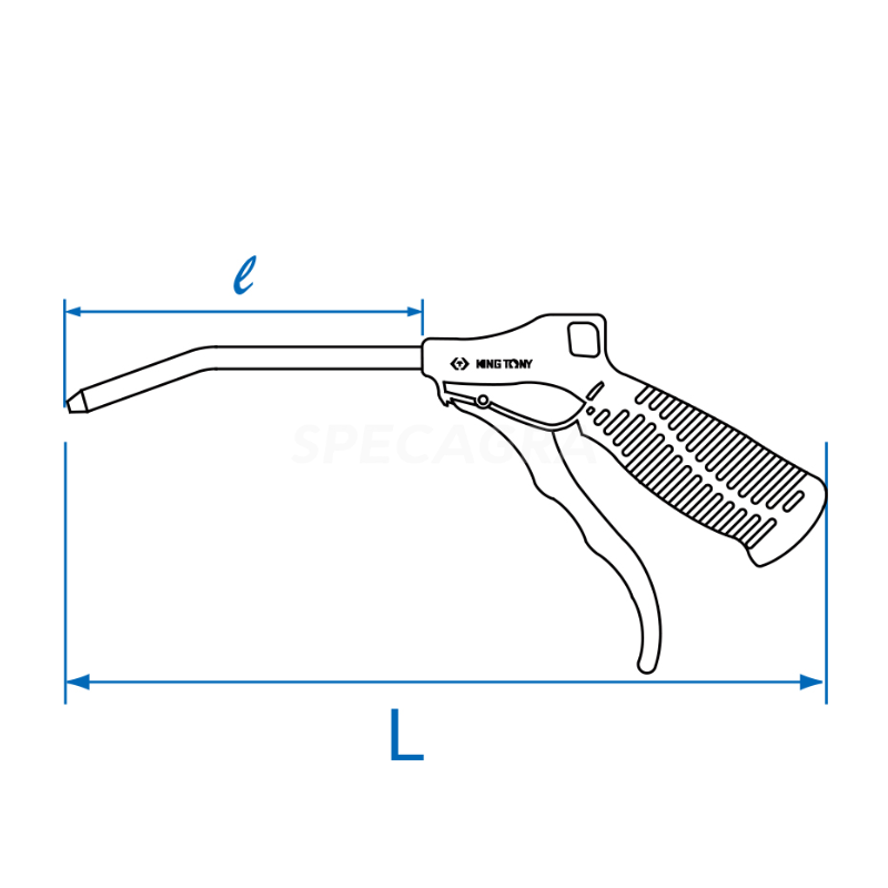 Prapūtimo pistoletas 245mm King Tony 3 Prapūtimo pistoletas 245mm King Tony 3