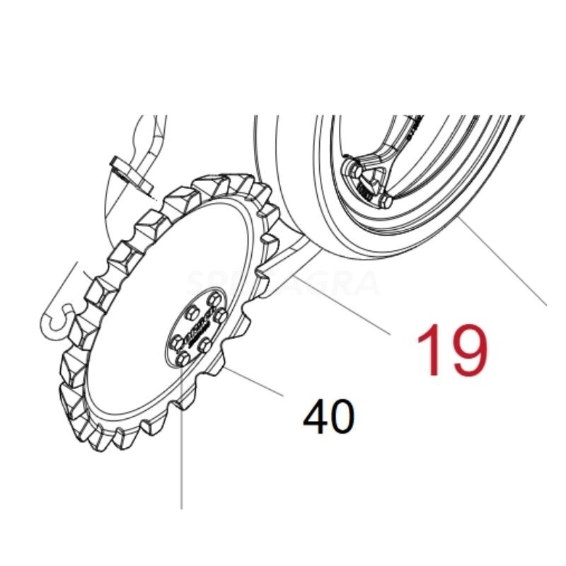 Prispaudėjas sėklos HORSCH 60051416 dešinė.p. Avatar kompl.