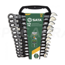 Raktų su lanksčia terkšle rinkinys(12vnt)(8-19mm)