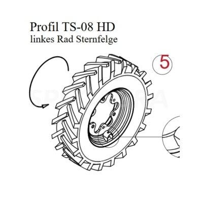 Ratas žvaigždinis HORSCH 7.50-16, 6 sk. 00330324 TS08HD Ratas žvaigždinis HORSCH 7.50-16, 6 sk. 00330324 TS08HD