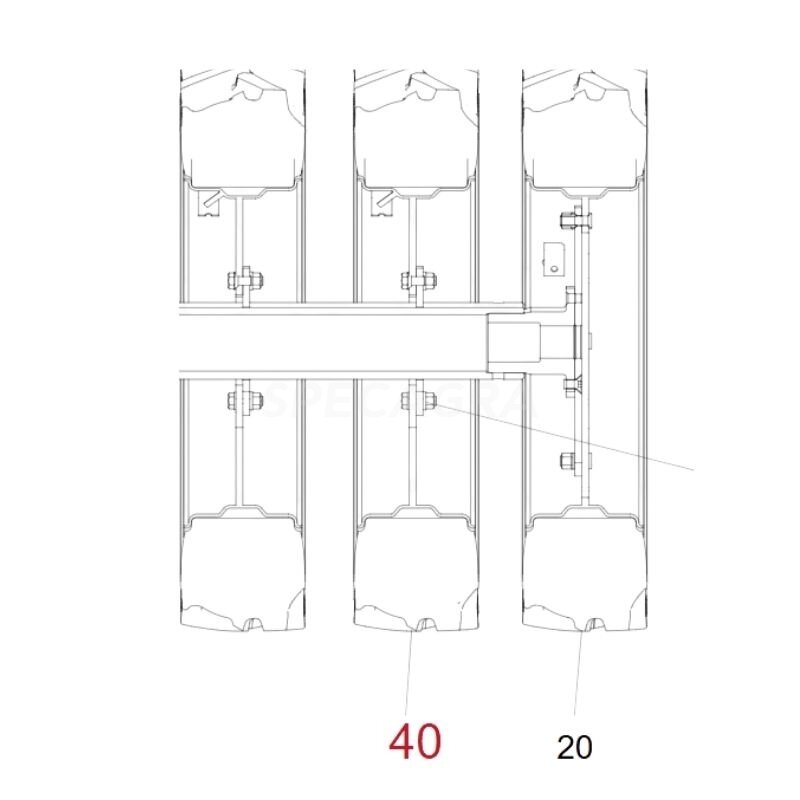 Ratas žvaigždinis HORSCH 210/95-24 60109507 dešinė pusė