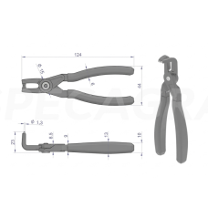 Replės 127mm suspaudimo lenktos