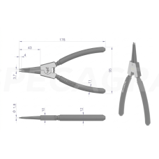 Replės 180mm plėtimo