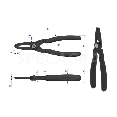 Replės 127mm suspaudimo 1