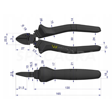 Replės 160mm kirpimo 1 Replės 160mm kirpimo 1