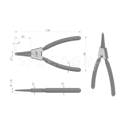 Replės 180mm plėtimo 1 Replės 180mm plėtimo 1