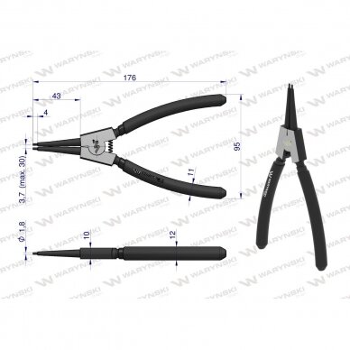 Replės 180mm plėtimo 1