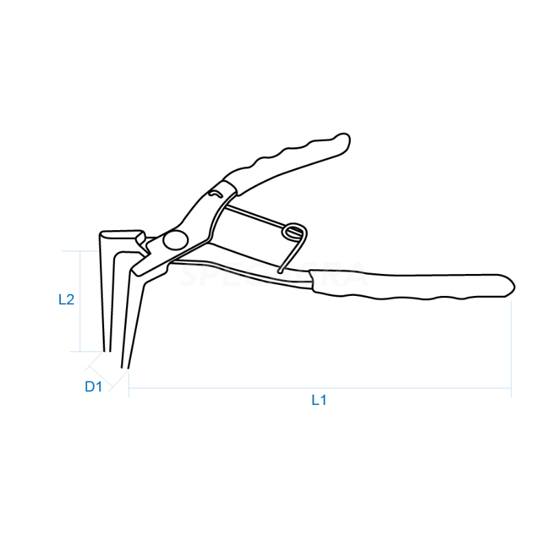 Replės lenktos vid. žiedams 180mm King Tony 1 Replės lenktos vid. žiedams 180mm King Tony 1