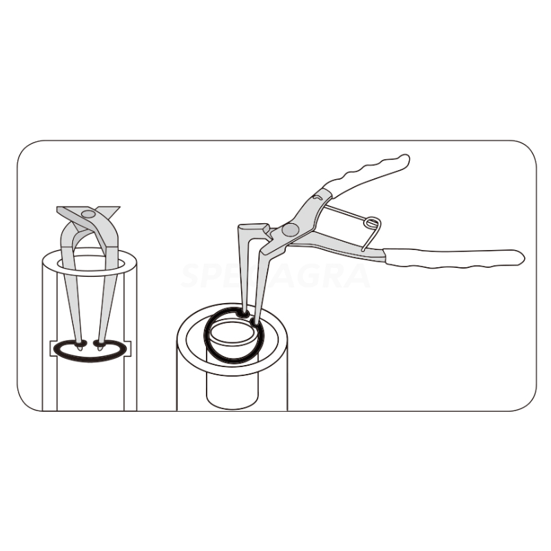 Replės lenktos vid. žiedams 180mm King Tony 2 Replės lenktos vid. žiedams 180mm King Tony 2