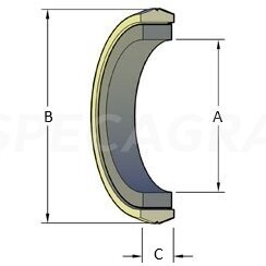 Riebokšlis 40x80x14 FKM kasetinis 47134818N 2
