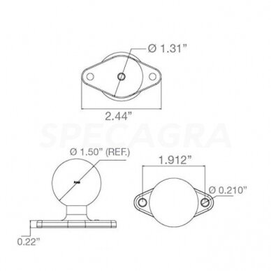 Rombo formos jungtis RAM-238U Cburbulas 1,5'' 2 Rombo formos jungtis RAM-238U Cburbulas 1,5'' 2