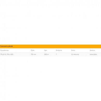 Rulonavimo plėvelė Duo Compact Plus 750X1650 balta 1 Rulonavimo plėvelė Duo Compact Plus 750X1650 balta 1