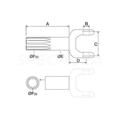Šakutė pusašio 46241 340429A1 1 Šakutė pusašio 46241 340429A1 1