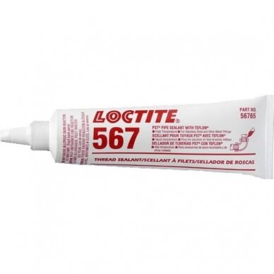 Sriegių sandariklis su teflonu LOCTITE 567 TB 50ml Sriegių sandariklis su teflonu LOCTITE 567 TB 50ml