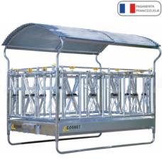 Šėrykla fiksacinė 3x2m 14 vietų RDTC II su stogeliu