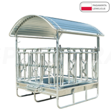 Šėrykla fiksuojama su stogeliu 2x2m, 12 vietų M3