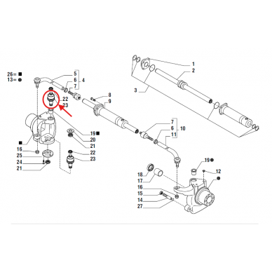 Šerdesas-šarnyras virš. 139871 406724A1 1