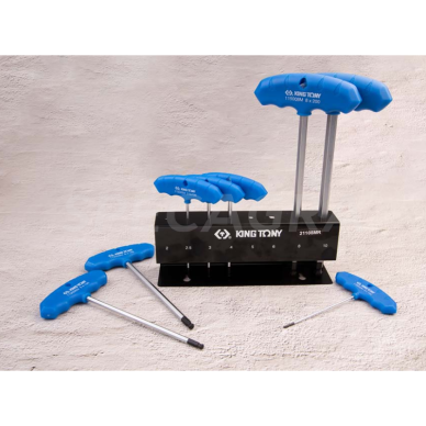 Šešiakampis T-formos raktas su kūgine galva King Tony 3 Šešiakampis T-formos raktas su kūgine galva King Tony 3