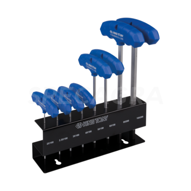 Šešiakampis T-formos raktas su kūgine galva King Tony