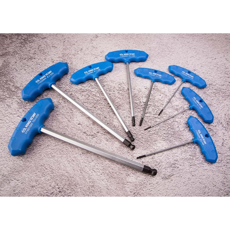 Šešiakampis T-formos raktas su kūgine galva King Tony 2 Šešiakampis T-formos raktas su kūgine galva King Tony 2